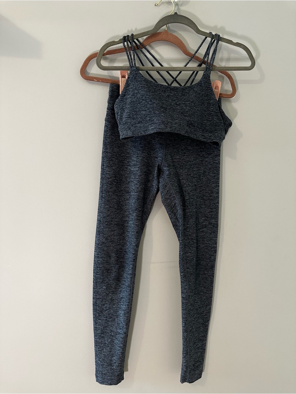 Lole workout set heather blue